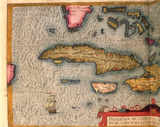 Carte de Cuba et de la Jamaïque du Theatrum Orbis Terrarum