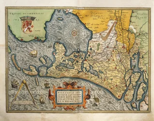 Carte des Pays-Bas, du Theatrum Orbis Terrarum par Abraham Ortelius