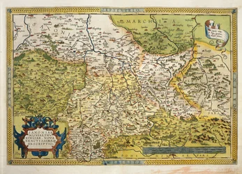 Carte de la Saxe, du Theatrum Orbis Terrarum par Abraham Ortelius