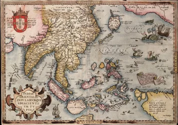 Carte des Indes orientales par Ortelius, vers 1570