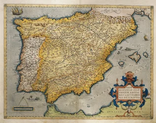 Carte de la péninsule ibérique
