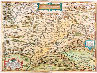 Transilvania Carte géographique du territoire de Transylvanie du "Theatrum Orbis Terrarum" par Abraham Ortelius