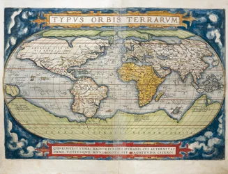 Carte du monde du Theatrum Orbis Terrarum par Abraham Ortelius
