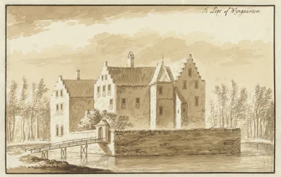 Vue du château de Te Lips ou Wijngaarden
