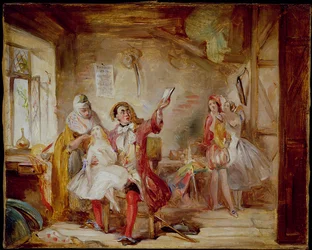 Dans les coulisses du Théâtre Royal, peut-être représentant Ira Frederick Aldridge répétant Othello, 1862