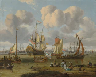 Néerlandais : Schepen op het IJ voor Amsterdam Navigation au large d