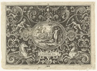 Cartouche : Persée libère Andromède