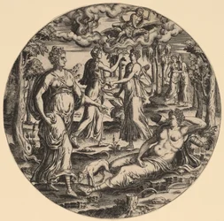 Diane et ses nymphes dans un jardin