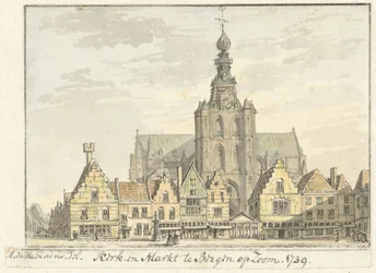 Église et marché à Bergen op Zoom