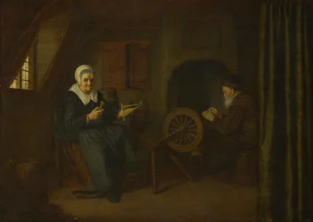 Tobie et Anna, vers 1657-1658