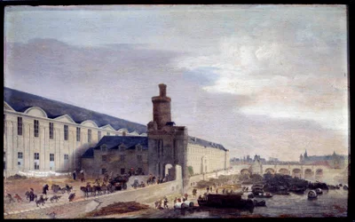 Vue de la Porte Neuve et de la Galerie du Louvre vers 1640