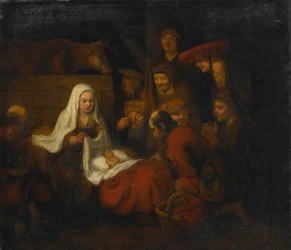 Abraham van Dyck Adoration des bergers