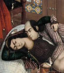 Amants étreignant, seconde moitié du XIXe siècle