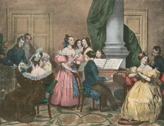 Soirée Musicale (lithographie couleur)