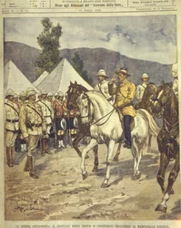 Illustration de couverture de la reddition du général Cronje au maréchal Roberts pendant les guerres anglo-zouloue et anglo-boer de 1850-1902
