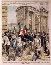 Défilé de cyclistes par l
