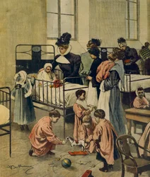 Distribution de cadeaux de Noël aux enfants pauvres à l