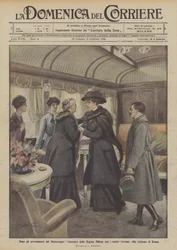 Après les événements du Monténégro, la rencontre de la reine Milena avec nos souverains, à la gare de Rome