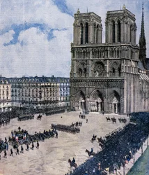 Funérailles de Félix Faure à la cathédrale Notre-Dame de Paris en 1899 Illustration d