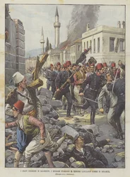 Les graves troubles de Salonique, les Bulgares sèment la terreur en lançant des bombes de dynamite