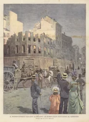 Le renouvellement urbain de Milan, les démolitions nocturnes au Cordusio