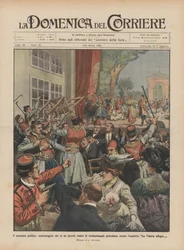 Le moment politique, des Monténégrins qui protestent dans un petit théâtre de Constantinople