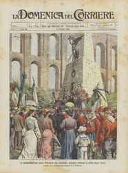 La commémoration de la bataille du Volturno, devant l