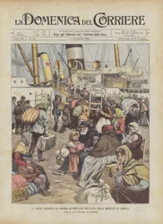 Le triste départ de Gênes de paysans du nord de l