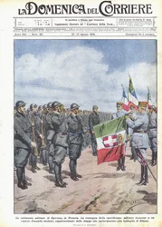 La cérémonie militaire à Épernay, en France
