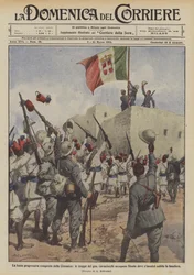 La lente conquête progressive de la Cyrénaïque, les troupes du général Cavaciocchi occupent Slonta où