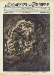 La lutte souterraine, nos troupes terminent une galerie pour faire exploser une contre-mine
