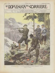 Les chasses royales à Valsavarenche, le premier chamois tué