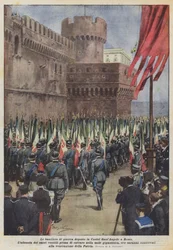 Les drapeaux de guerre déposés au Castel Sant