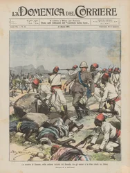 La bataille de Danane, dans la colonie italienne de Benadir, entre les askaris et les tribus rebelles des Bimal
