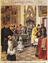 Pétition publique contre le divorce dans la sacristie, illustration d