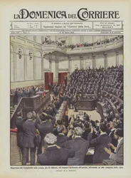 Réouverture du Parlement, dans la séance du 22 février, 472 députés acclament l