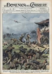 Seconde guerre sino-japonaise (1937-1945) : affrontements entre les armes japonaises et chinoises près de Pékin, les Japonais exterminent rapidement tout un bataillon chinois. Illustration d