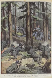 Surprise et contournée, notre patrouille se jette à terre et ouvre le feu