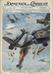 Guerre civile espagnole : affrontements aériens entre avions républicains et nationalistes au-dessus de l