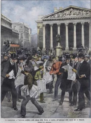 Le lendemain de la mort du roi Édouard VII. Illustration par Achille Beltrame. Mai 1910.
