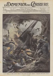 Un tir de maître, une pièce autrichienne cachée dans une caverne du Trentin atteinte et détruite