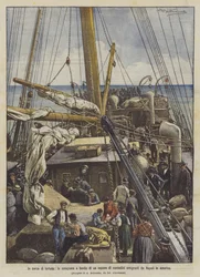 En quête de fortune, le déjeuner à bord d