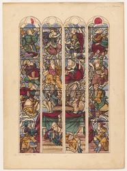 Étude pour quatre vitraux "Généalogie d