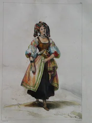 Femme en costume russe, vers 1843