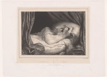Fille dormant sur un lit
