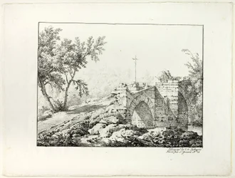 Paysage avec pont