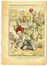 Illustration de Achille Lemot (1846-1909) dans Le Pèlerin, 03/01/09 - Cordes Radical-Socialistes - Radicalisme, Enseignement, Religion Foi, Maroc, Athéisme, Parti Radical et Radical-Socialiste, Catholicisme Catholique - Laïcisation Laïcité Laïques - Clemen
