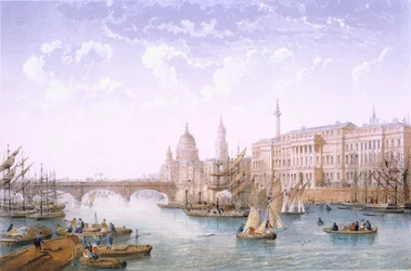 Custom House et London Bridge, 1862