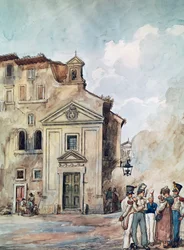Église des Quatre-Nations à Rome, par Achille Pinelli (1809-1841), Italie