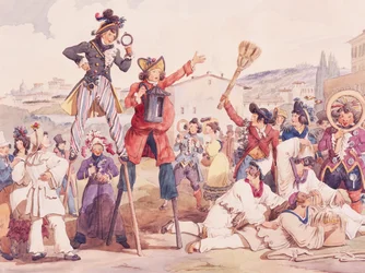 Masques romains, par Achille Pinelli